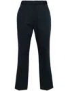 Moncler Logo Patch Slim Fit Trousers In Blue