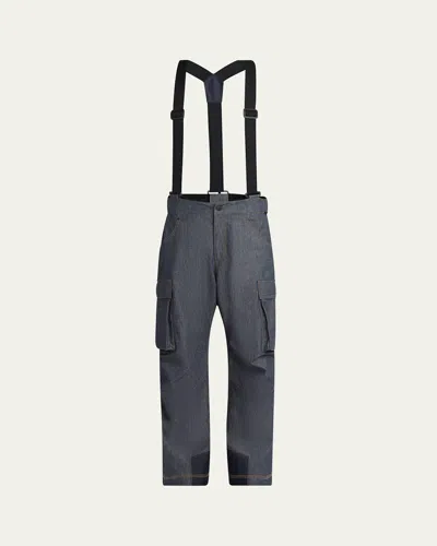 Moncler Men's Tech Denim Ski Pants In Multi