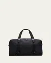 Moncler Water-repellent Tech Duffle Bag With Leather Trim In Black