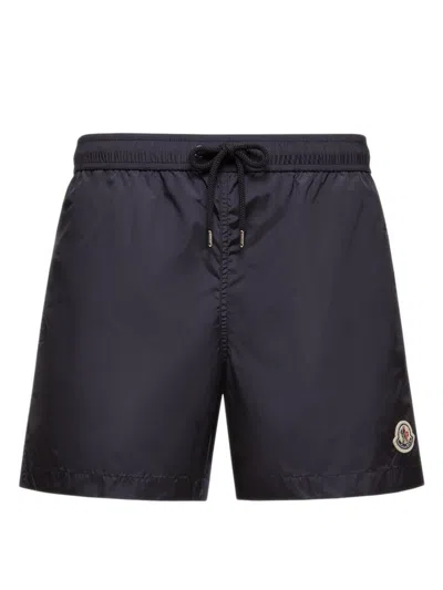 Moncler Men's Technical Nylon Mini Jacket With Drawstring Waist - Size L In Blue