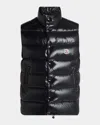 Moncler Tibb Quilted Glossed-shell Gilet In Black