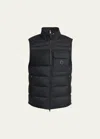 Moncler Black Nylon Estagnous Down Jacket In Black