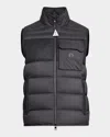 Moncler Quilted Sleeveless Gilet In Charcoal