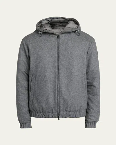 Moncler Men's Torrani Cashmere Down Jacket In Grey