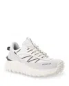 Moncler Light Grey Real Leather Trailgrip Gtx Low Top Sneakers In Gray