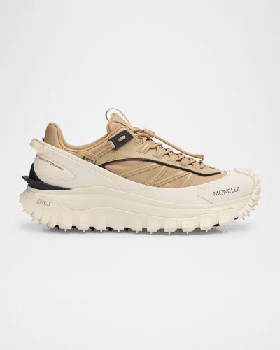 Moncler Trailgrip Leather-trimmed Sneakers In Multi