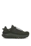 Moncler Men Trailgrip Gtx Mesh And Leather Sneakers In Green