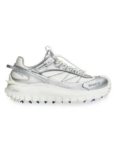 Moncler Sneakers Trailgrip Bicolor In Tessuto E Pelle Uomo In Silver