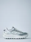 Moncler Two-tone Fabric And Leather Trailgrip Sneakers In Silver