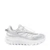 Moncler Two-tone Fabric And Leather Trailgrip Sneakers In Silver
