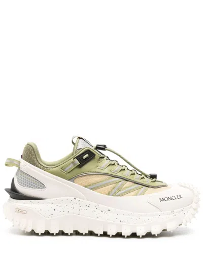 Moncler Men's Trailgrip Low Top Sneaker In Green