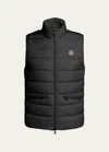 Shop Moncler Men's Treompan Down Puffer Vest In Black