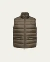 Moncler Chocolate Polyester Treompan Sleeveless Down Jacket In Brown