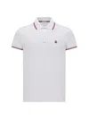 Moncler White Cotton Short-sleeved Polo T-shirt
