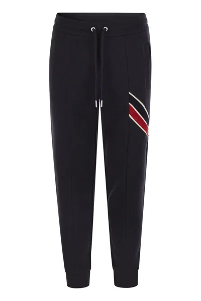 Moncler Tri-color Drawstring Sports Pants In Blue
