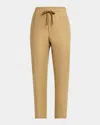 Moncler Beige Drawstring Trousers In Open Beige