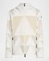 Moncler White Valserine Laminated Gore-tex Patchwork Ski Jacket In White