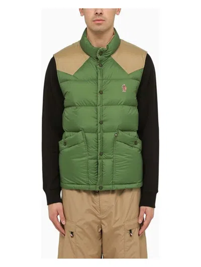 Moncler Men's Veny Padded Feather Vest For In Green