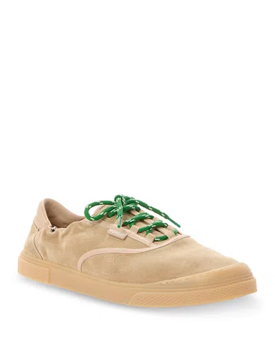 Moncler Vera Leisure Suede Sneakers In Neutral