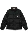 Moncler Reversible Convertible Canvas-trimmed Quilted Shell Down Jacket In Black