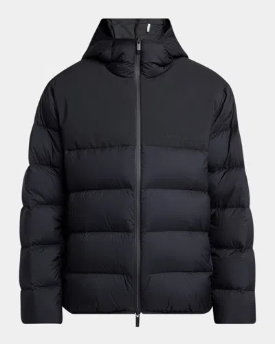 Moncler Veumont Technical Down Jacket In Black