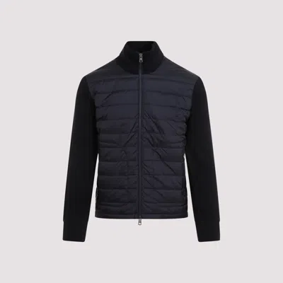 Moncler Men's Virgin Wool & Acrylic Knit Cardigan Jacket In Blue