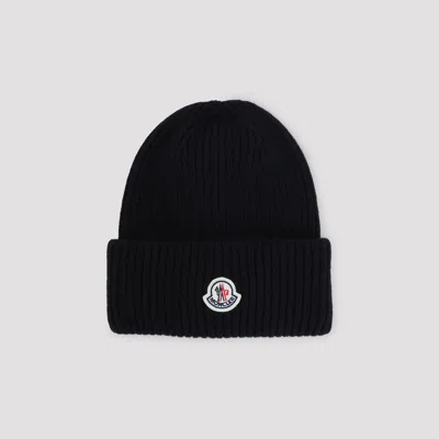 Moncler Men's Virgin Wool & Cashmere Hat In Black