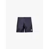 Moncler Mens Elasticated Waistband Brand Patch Straight Leg Regular Fit Swim Shorts Navy In Navy