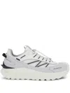 Moncler Light Grey Real Leather Trailgrip Gtx Low Top Sneakers In White
