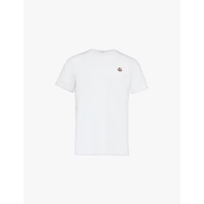 Moncler Mens White Brand-patch Short-sleeve Pack Of Three Cotton-jersey T-shirt