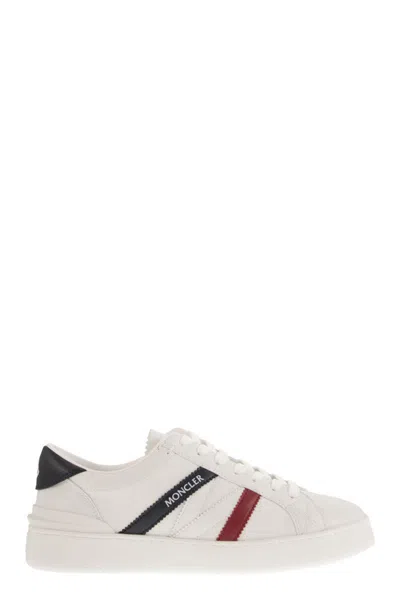 MONCLER MEN'S WHITE ECO-FRIENDLY LOW TOP TRAINER