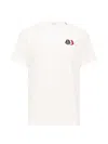 Moncler Short Sleeve Jersey T Shirt Tricolor Collar In Multi