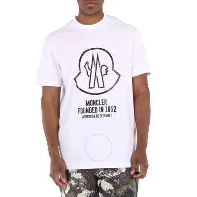 Moncler Men's White Logo-print T-shirt