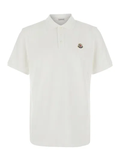 Moncler Men White Shirt Collar Polo