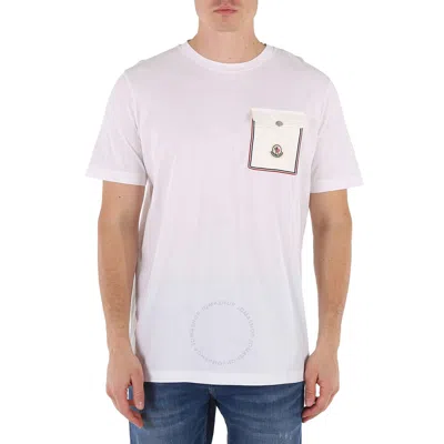 Moncler Men's White Short-sleeve Pocket T-shirt