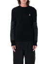 Moncler Wool Blend Turtleneck Sweatshirt In Black