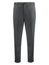 Moncler Men's Wool Blend Trousers In Black