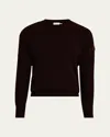 Moncler Men's Wool-cashmere Sweater In Taupe