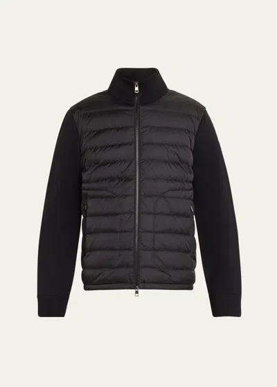 MONCLER MEN'S WOOL DOWN ZIP CARDIGAN