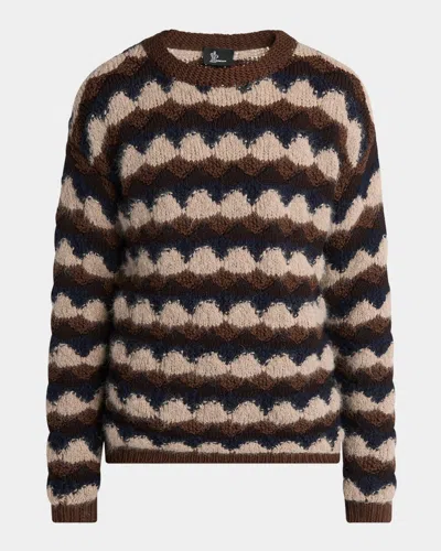 Moncler Men's Wool Patterned Sweater In Multi