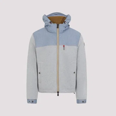 Moncler Men's Zip Up Cardigan In Blue
