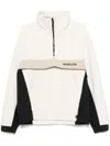 Moncler Fleece Half Zip Turtle Neck Sweatshirt In 21l
