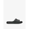 Moncler Altive Slide Sandals Open Toe Flat In Black