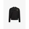 Moncler Crew Neck Cotton Sweatshirt In Black