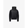 Moncler Mens Black Hybrid Padded Knitted Cardigan Xxl In Blue