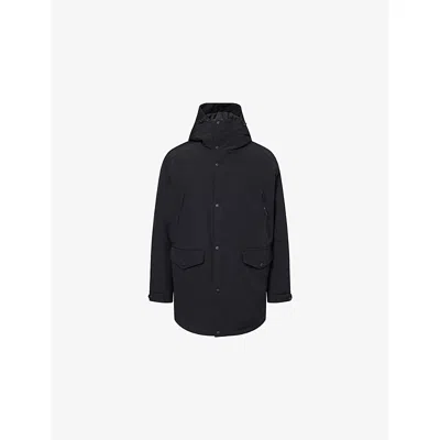 Moncler Mens Black Livradois Logo-patch Down Parka Jacket
