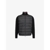 Moncler Padded Cotton Cardigan In Black