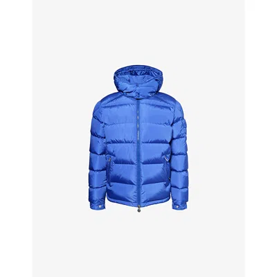 MONCLER MENS BLUE MAYA PADDED NYLON-DOWN JACKET