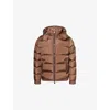 Moncler Maya Matte Short Down Jacket In Brown