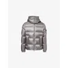 Moncler Mens Charcoal Couyere Logo-patch Padded Down Jacket In Gray